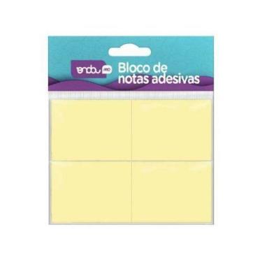 Imagem de Bloco Notas Adesivas Amarelo  C/ 4 Und - ONDA