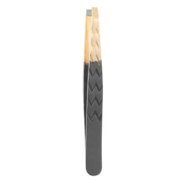 Imagem de Pinça Black Silver E Gold Reta 1703 - BELLIZ