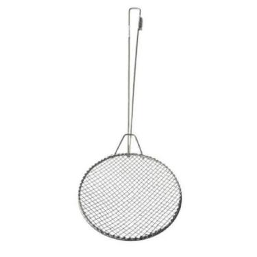 Imagem de Escumadeira Fritura Arame Redonda 14cm Diâmetro Pastel Tacho - ALENTEX