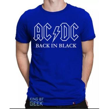 Imagem de Camiseta Ac Dc Back In Black Camisa Banda Rock Heavy Metal - KING OF G