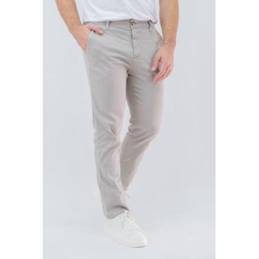 Imagem de Calça Chino Masculina Casual De Veludo Cotelê Slim - Opus, Cinza, 38