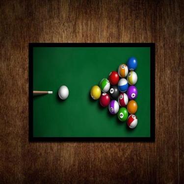Imagem de Quadro Decorativo Mesa De Bilhar- Sinuca 24x18cm - Quadros On-line