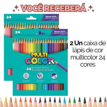Imagem de Kit Lápis De Cor Escolar Coloridos Multicolor - Escolha Seu Kit - Lápi