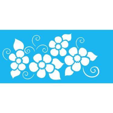 Imagem de Stencil Opa 7 x 15 cm - Flores Arabesco - 1962 - Opa Criando Arte