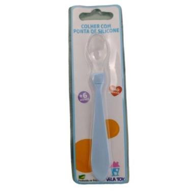 Imagem de Colher de Silicone Super macia Bebê - Papinha Introdução Alimentar - V