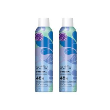 Imagem de Kit com 2 - Desodorante Antitranspirante Soffie Original Aerosol