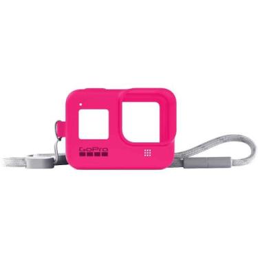 Imagem de Capa Silicone GoPro Hero 8 + Cordão Ajustável - Sleeve + Lanyard, Rosa