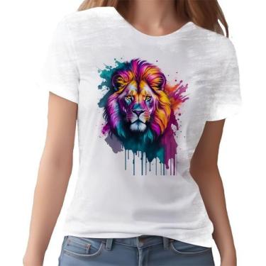 Imagem de Camiseta Camisa Leão Rei da Selva Savana Rosto Estampa HD 8 - Enjoy Sh