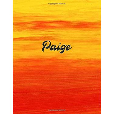 Imagem de Paige: Cover Style Water Color - Personalized Name Notebook | Wide Ruled Paper Notebook Journal |Birthday Gift Notebook | For Teens Kids Students Girls| For Home School College | 8.5x11 inch 160 pages
