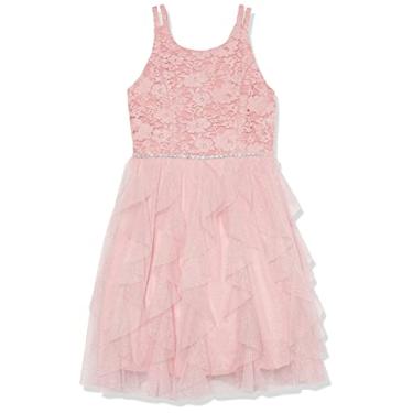 Imagem de Speechless Vestido de festa com corpete de renda sem mangas e saia de fada para meninas, Blush, 16