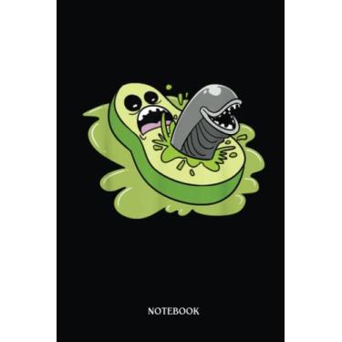 Imagem de Alien Notebook: Avocado Monster Alien Ufo | Alien Journal, Lined Journal Ufo, Ufo Journal, Lined Journal Alien, Size 6 X 9", 120 Pages.