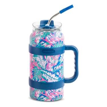 Imagem de Hydragear Copo de aço inoxidável Sawyer com tampa 2 em 1 e canudo de metal reutilizável - 1,8 g - Egeu