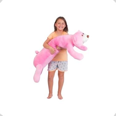 Imagem de Brinquedo Xuxão Travesseiro Urso Pelúcia Almofada Gigante 100% Confort (Rosa)