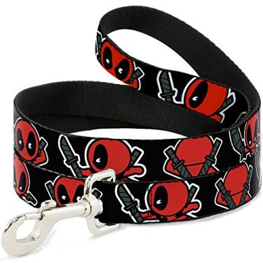 Imagem de Buckle-Down Coleira para animais de estimação Kawaii Deadpool Turnning Poses, 1,8 m x 1,2 cm