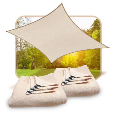 Imagem de Lona Tela Toldo Sombra Garagem Cobertura Pergolado Sombreamento Piscina Shade Jardim 90% Trama Sol Sombrite - Palha - Areia (6X2)