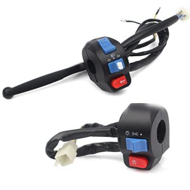 Imagem de Minho Interruptor de freio a disco do lado direito de 22 mm de alumínio à prova d'água + freio a tambor esquerdo com conjunto de controle Swith para scooter chinesa