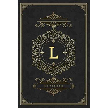 Imagem de L: Luxurious Initial Monogram Letter L, 6x9 Lined Notebook, Personalised Journal and Diary For Writing & Note Taking for Everyone - Dark cover