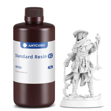 Imagem de ANYCUBIC Resina de impressora 3D, resina padrão 8k v2 atualizada, resistência e resistência aprimoradas, resina de impressão 3D de alta precisão e baixo odor para todas as impressoras 3D de