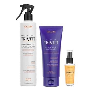 Imagem de Kit Hidratação Matizante 200g + Reparador + O Segredo  Trivitt - Itall