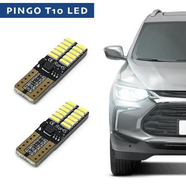 Imagem de Par Lâmpadas T10 Pingo Led Canbus Branco Lanterna Polo 2008 2009 2010 2011 2012 2013 Meia Luz Farolete Canceller