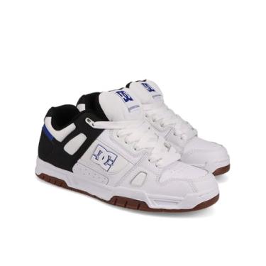 Imagem de DC Tênis masculino de skate Stag, branco/preto/azul/chiclete, 45