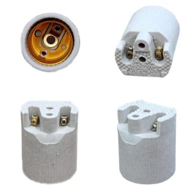 Imagem de Soquete Lampada Bocal Porcelana Louça Plafon E-27 - FRITZ MATERIAL ELE