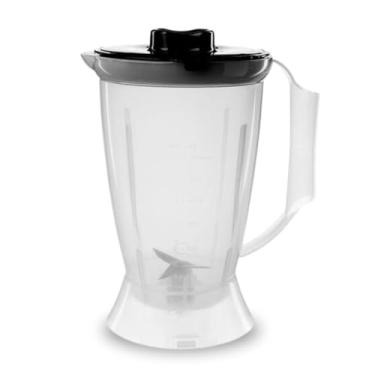 Imagem de Copo Serve P/liquidificador compatível com Mondial Eletronic premium L66 (TAMPA PRETA TRANSLUCIDO)