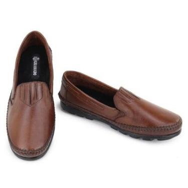 Imagem de Sapatilha Esportiva Masculina Calce Facil Couro Legitimo-Masculino