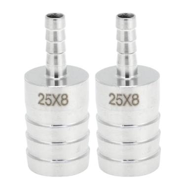 Imagem de Hihaha Acessórios de mangueira de aço inoxidável 304 63/64"x5/40.6 cm redutor de emenda para ar, água, óleo, gás, combustível, 2 peças, tom prateado