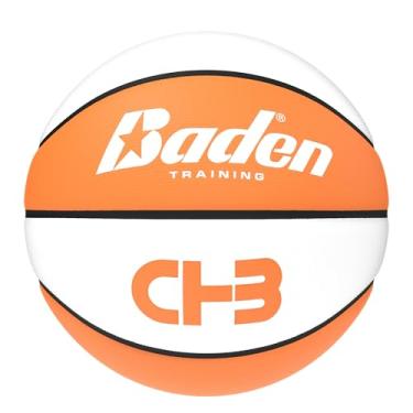 Imagem de Baden | CHB Heavy Trainer Basketball | Capa composta premium | Tamanho feminino oficial 6 (72 cm) | Laranja/Branco