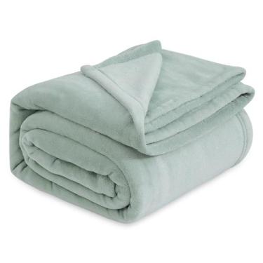 Imagem de Cobertor de Lã Bedsure King Size - Verde Sálvia - 280GSM