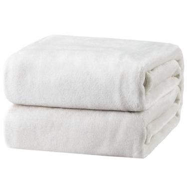 Imagem de Cobertor Fleece Bedsure Twin Size (150x200cm) - 300GSM - Branco