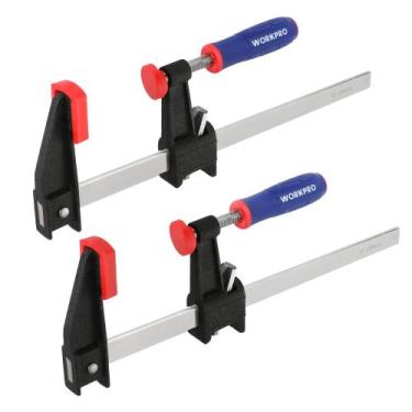 Imagem de Conjunto de braçadeiras de aço WORKPRO 30 cm, pacote com 2 unidades, l
