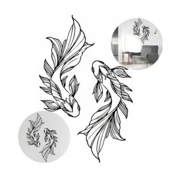 Imagem de Painel Carpas da Sorte em Metal Vazado 30x15cm 2 Pç - Montar & Plantar