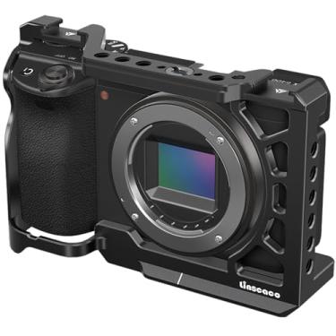 Imagem de Gaiola para Sony A6500/A6400/A6300/A6000/A6100, estabilizador de vídeo com furos rosqueados de 1/10.2 cm-20 e 3/20.3 cm-16, compatível com Arca-Swiss, suporte de sapata fria, estrutura de alumínio