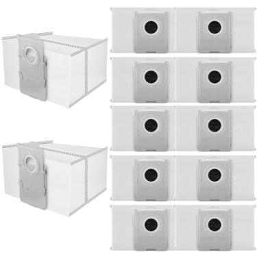 Imagem de Pacote com 12 sacos de pó compatíveis com ECOVACS DEEBOT T50 Series, T50 PRO/T50 MAX/X8 PRO OMni X9 PRO Omni T80 Omni, aspirador de pó, sacos de substituição a vácuo, sacos de vácuo descartáveis de