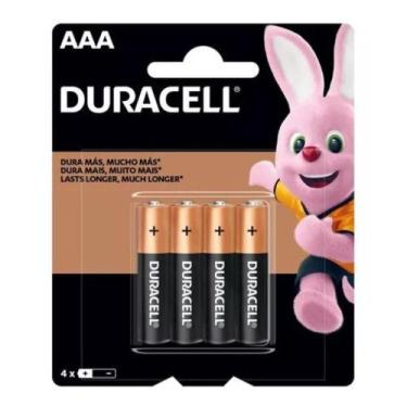 Imagem de Pilha Alcalina AAA Palito Duracell com 4 Unidades