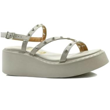 Imagem de Sandália Plataforma Vizzano Strass Feminino - Branco - 37