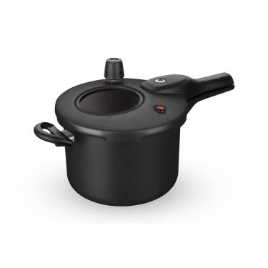 Imagem de Panela Pressão C/ Visor Fecham Ext 4,5L Indução Preta MTA