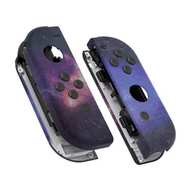 Imagem de eXtremeRate – Caixa de controle portátil Nubula Galaxy Joycon com toque macio com botões completos, capa de substituição tipo "faça você mesmo" para Nintendo Switch Joy-con – Console não incluído