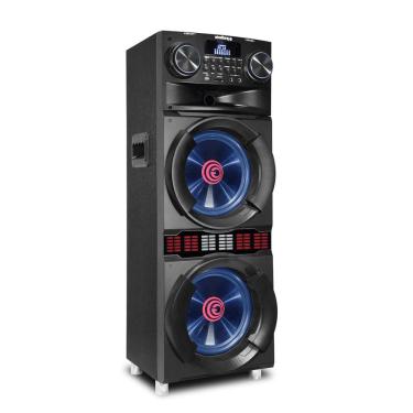 Imagem de Caixa de Som Gradiente Amplificada 1300W 2 Woofers Bluetooth USB GCA310 preto Bivolt