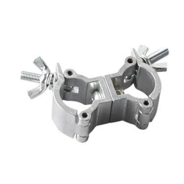 Imagem de Kokiya Equipamento de estágio de braçadeira leve do estágio de treliça para iluminação de DJ 33 libras de capacidade de fase do gancho de luz Premium para, Gancho Duplo Prateado