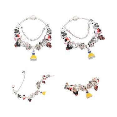 Imagem de Esmalte Vermelho Mickey Minnie Balão De Ar Quente Charme Pulseira Anti