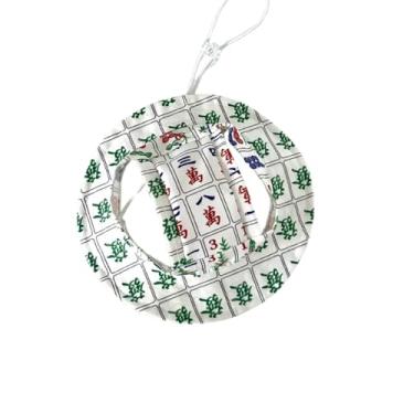 Imagem de Harikaji Chapéu de animal de estimação, chapéu de verão de gato, moderno, de lona, chapéu de princesa, alça de queixo ajustável, viseira de proteção solar para cachorrinho (Mahjong, M)