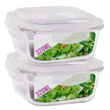 Imagem de Pote Pequeno Para Mantimento 320ml Vidro Tampa Não Vaza 2Un - QUALITY 