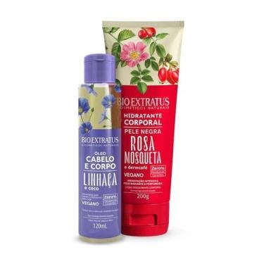 Imagem de Kit Hidratante Corporal Rosa Mosqueta 200g + Óleo Cabelo e Corpo 120ml
