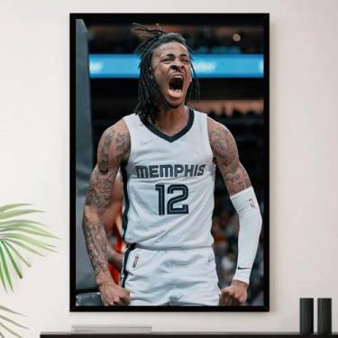 Imagem de Genérico, Quadro Ja Morant Comemorando Craque Decorativo A4 23x33cm