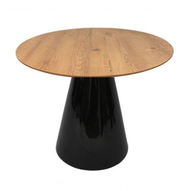 Imagem de Mesa De Jantar Cone 120 Cm Mezzo Castani Preto