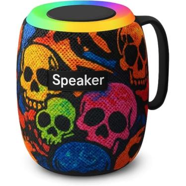Imagem de Caixas de Som Portáteis Bluetooth Speaker, 7W RMS, IP67 Resistente à Água, Luz RGB, Suporte Conexão TF/FM/AUX/USB