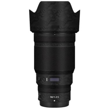 Imagem de Adesivo de lente de câmera para Nikon Z 50 mm F1.2S Película protetora de vinil decalque skin para 50 1.2 (onda preta)